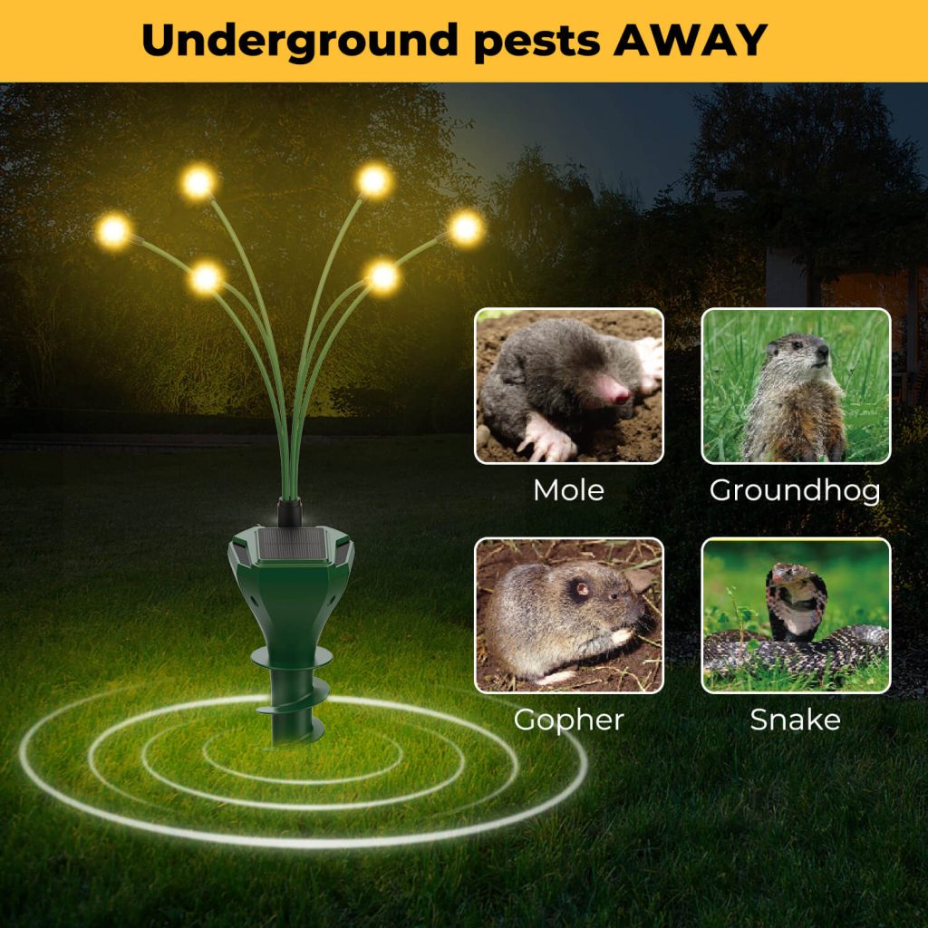 Solar Mole and Groundhog Repellent-1